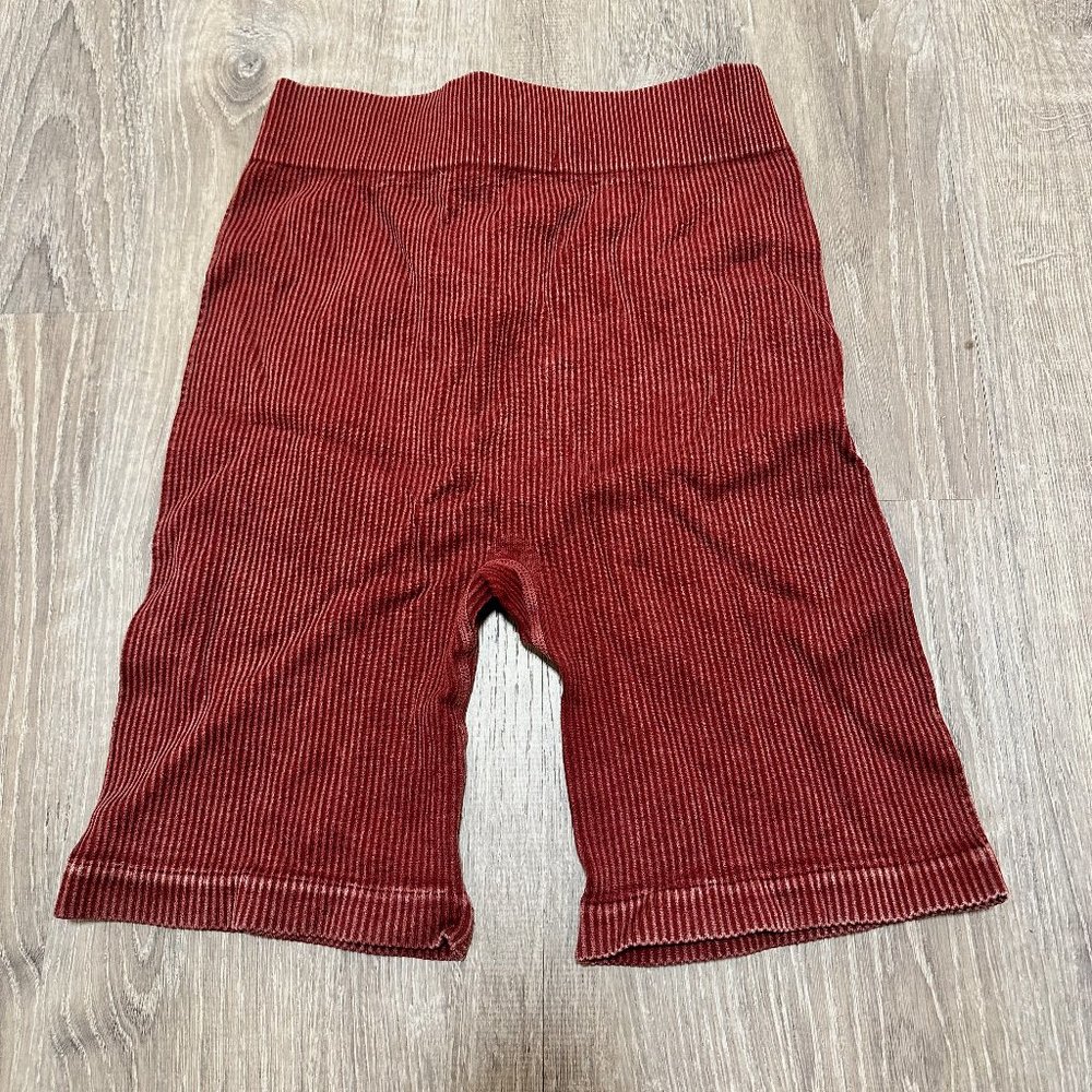 Courderoy print biker shorts
